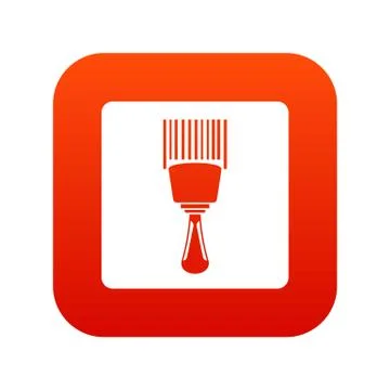 Bar code scanner icon digital red Stock Illustration