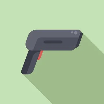 Bar code scanner icon flat vector. Scan smart check 스톡 일러스트