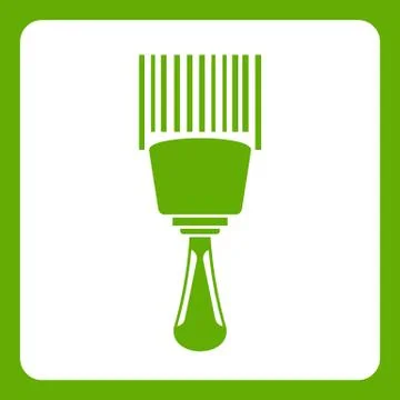 Bar code scanner icon green Stock Illustration