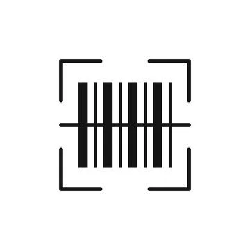 Bar code scanner icon logo sign vector outline Stock Illustration