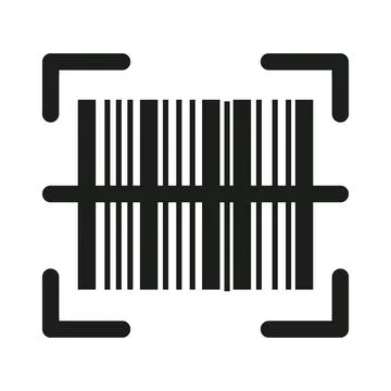 Bar code scanner icon mark in filled style 스톡 일러스트