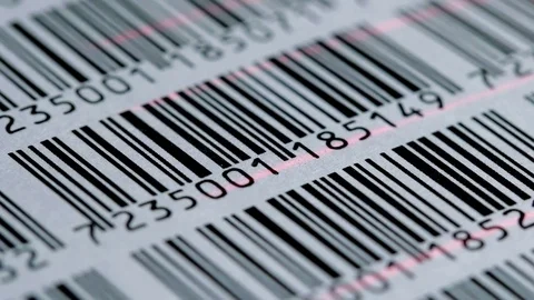 Bar code scanner scans the product code Stock Footage 74310715
