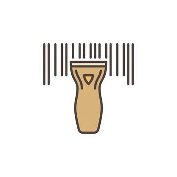 Bar Code Scanner vector Barcode Scanning concept colored icon Stock-Illustration