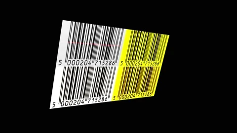 Bar code, a sequence of rapidly changing barcodes. Logistics, bulk warehousin 動画素材 136510614