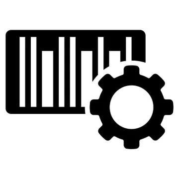Bar Code Settings Flat Vector Icon Stock-Illustration