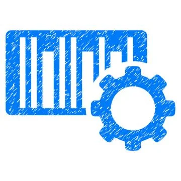 Bar Code Settings Grainy Texture Icon Illustrazione stock