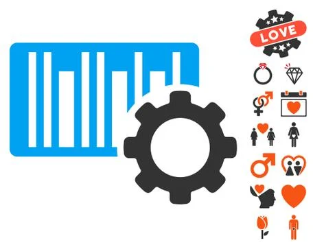 Bar Code Settings Icon With Bonus イラスト素材