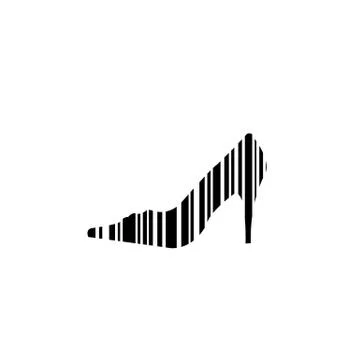 Bar code shoe Stock-Illustration