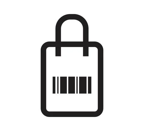 Bar code shop logo vector design template Stock-Illustration