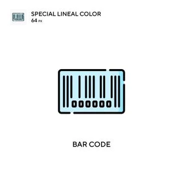 Bar code Special lineal color icon. Illustration symbol design template for w Illustrazione stock
