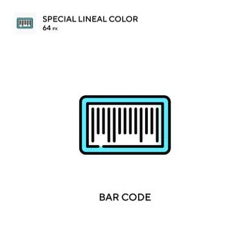Bar code Special lineal color icon. Illustration symbol design template for w Stock Illustration