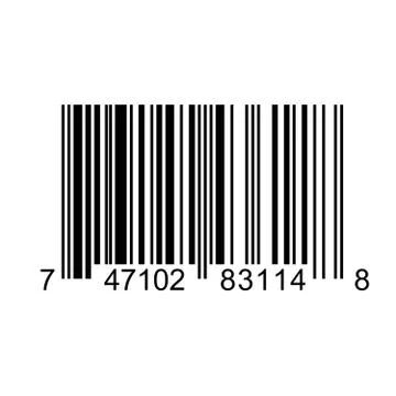 Bar code square label on white background Stock Illustration