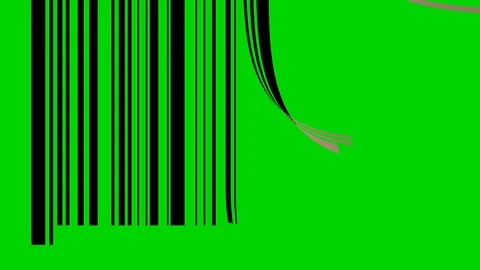 BAR CODE sticks  comes from out of the frame  one by one. Stock Footage 93784297