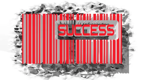 Bar code with success text within Stock Footage 48433571
