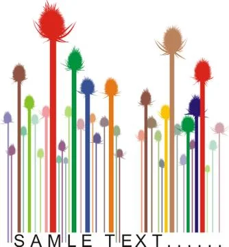 Bar-code Thistle Illustrazione stock