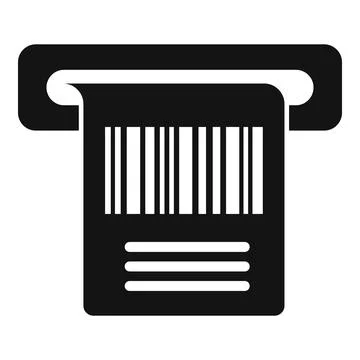 Bar code ticket icon simple vector. Scan receipt 스톡 일러스트