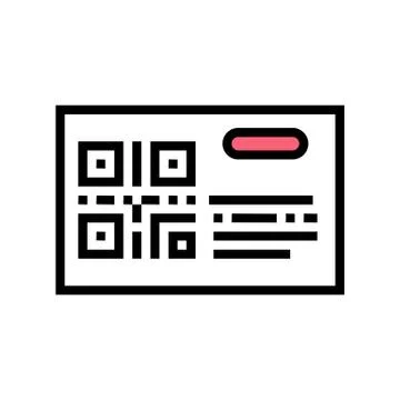 Bar code on transport ticket color icon vector illustration イラスト素材
