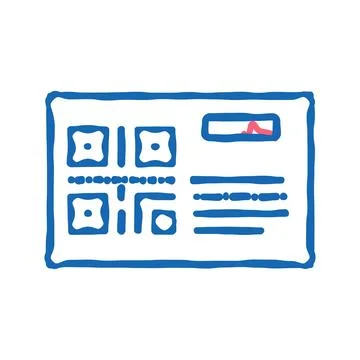 Bar code on transport ticket color icon vector isolated illustration 스톡 일러스트