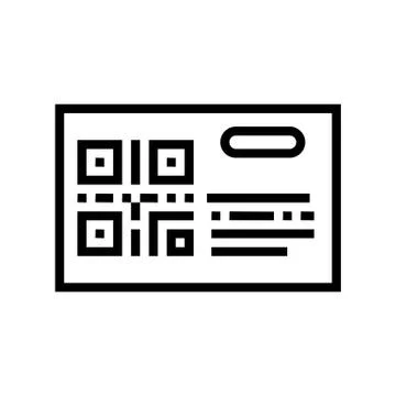 Bar code on transport ticket line icon vector illustration Stock Illustration