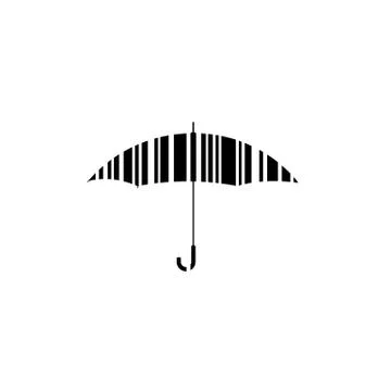 Bar code umbrella Stock-Illustration