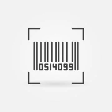 Bar code vector concept icon in thin line style Stock-Illustration