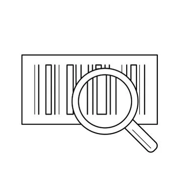 Bar code vector line icon. Stock-Illustration