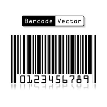 Bar code vector on white background . Stock-Illustration