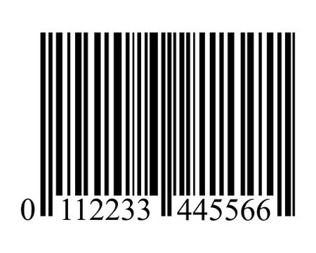 Bar code on a white background isolated Stock Illustration