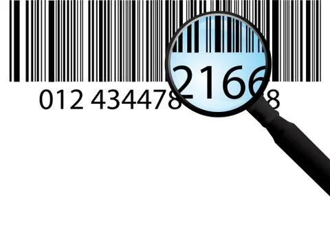Bar-code on white 스톡 일러스트