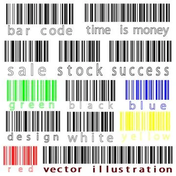 Bar codes vector against white bar codes vector against white background, ... Stock Photos
