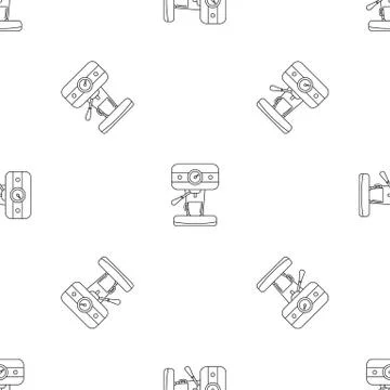 Bar coffee machine pattern seamless vector Stock Illustration