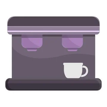 Bar coffee maker icon, cartoon style Stock Illustration