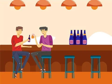 Bar Concept Illustration Stock-Illustration