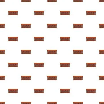 Bar counter and stool seamless pattern white background Illustrazione stock