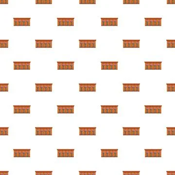 Bar counter and stools seamless pattern Illustrazione stock