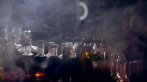 Bar counter with components for making cocktails. Stock-Footage 124268541