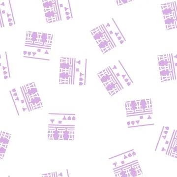 Bar counter glyph vector seamless pattern flat 스톡 일러스트