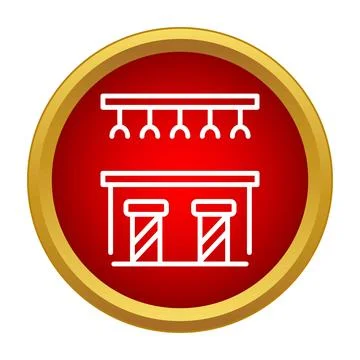Bar counter icon representing drink station nightlife Stock Illustration