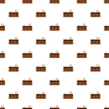 Bar counter pattern with stools and beer taps Stock Illustration