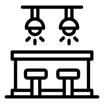 Bar Counter Vector Icon Design Illustration Stock Illustration