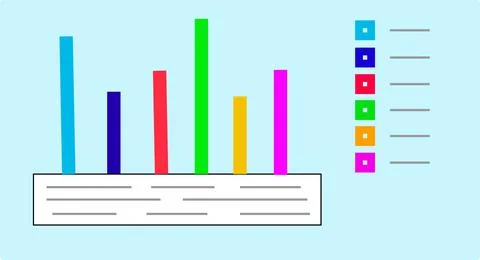 Bar diagram concept vector - Art &amp; Illustration Illustrazione stock