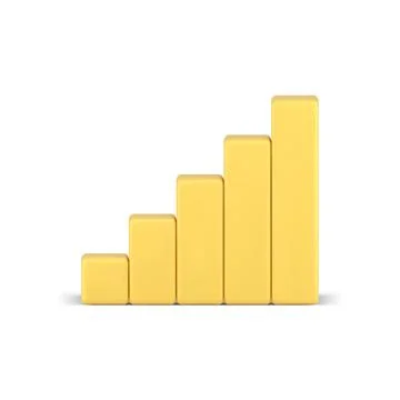 Bar diagram increase chart column graph growth data information yellow 3d i.. Illustrazione stock