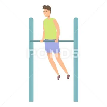 Street workout exercises. Vector illustrations. Stock Vector