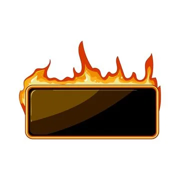 Bar fire game button cartoon vector illustration Stock Illustration