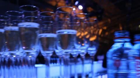 Bar glasses Stock Footage 4318200