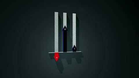 Bar Graph and Chart 3D animation Video stock 281644982