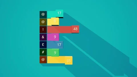 Bar Graph and Chart 3D animation Video stock 281645031