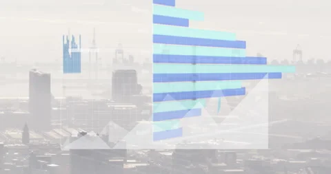 Bar graph and line chart animation over ... | Stock Video | Pond5
