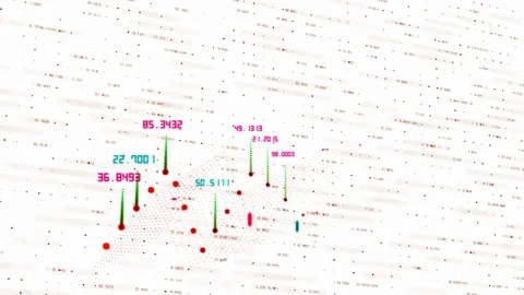 Bar graph and table of cryptocurrency stock exchange market indices. Animation Stock Footage 120017282
