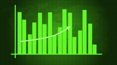 Bar Graph Animation Indicating Financial Success, Business Bar Chart with U.. Stock Footage 310198018